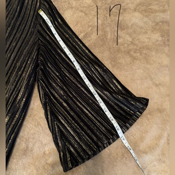 Chico’s Elegant Black Striped Dress Size 2P (large) - Picture 5 of 10